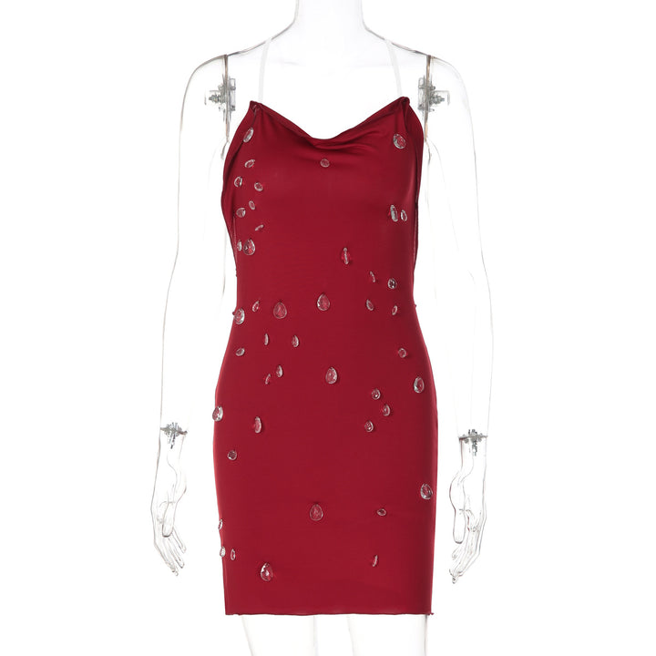 Dame figurbetonande Minikjol med elegant drapering och transparenta applikationer Mirla-Eva Jonsson