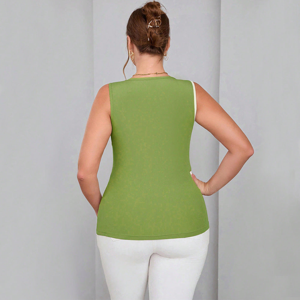 Dame figurnära topp med asymmetrisk volangdesign och elastisk midja Mirla-Eva Jonsson