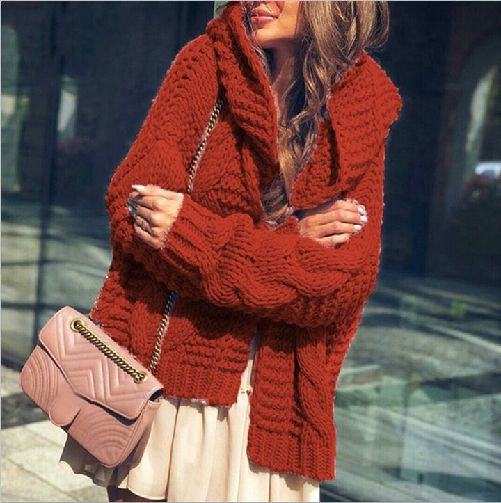 Dame grovstickad jacka med avslappnad oversized passform Eva Jonsson-Eva Jonsson