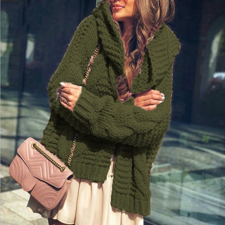 Dame grovstickad jacka med avslappnad oversized passform Eva Jonsson-Eva Jonsson