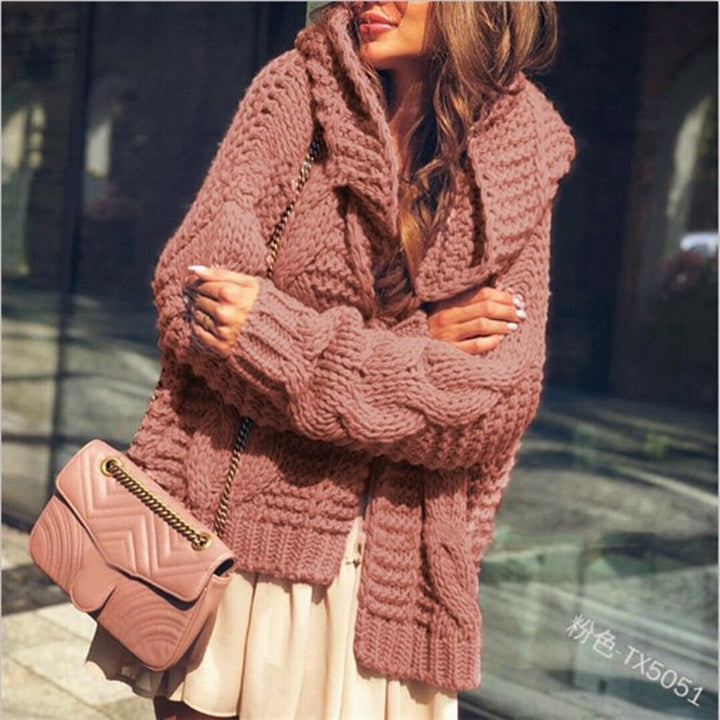 Dame grovstickad jacka med avslappnad oversized passform Eva Jonsson-Eva Jonsson