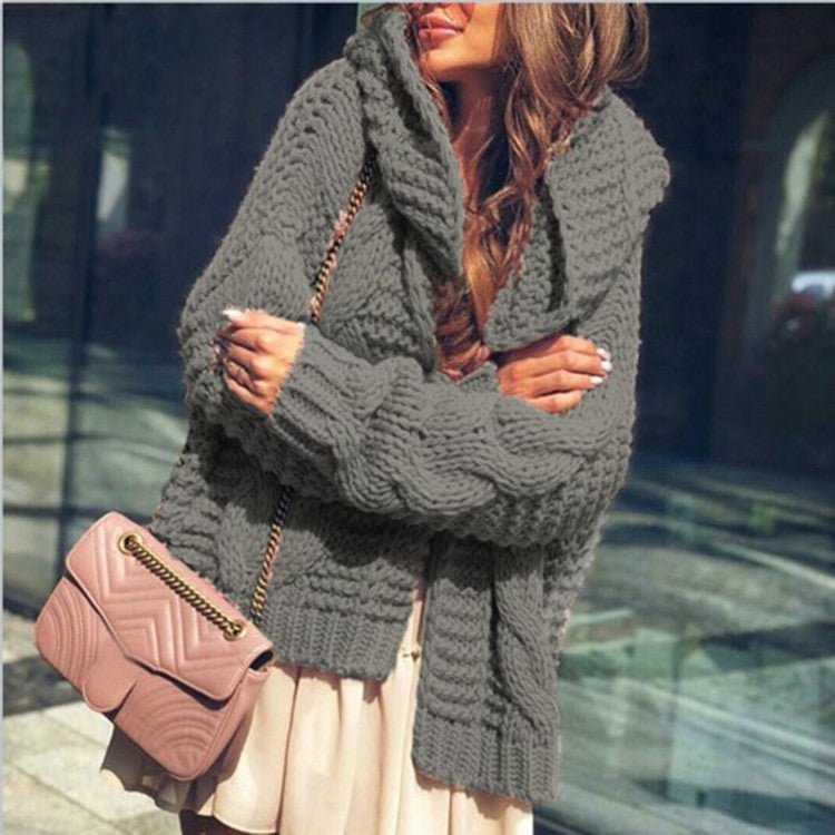 Dame grovstickad jacka med avslappnad oversized passform Eva Jonsson-Eva Jonsson