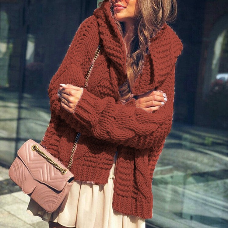 Dame grovstickad jacka med avslappnad oversized passform Eva Jonsson-Eva Jonsson