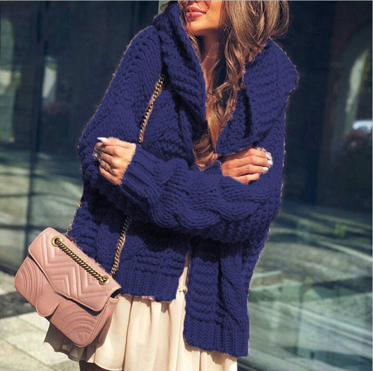Dame grovstickad jacka med avslappnad oversized passform Eva Jonsson-Eva Jonsson