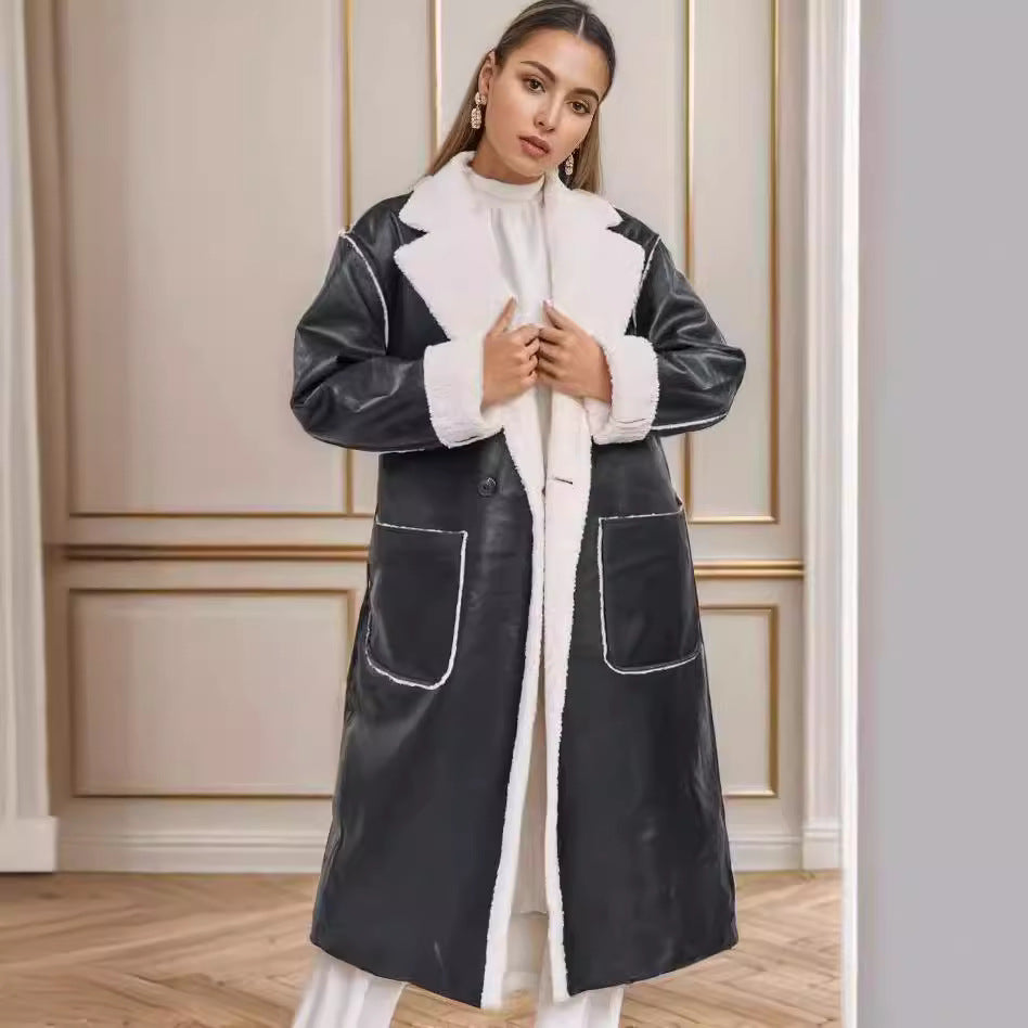 Dame högkvalitativ oversized kapp med mjukt teddyfoder Mirla-Eva Jonsson