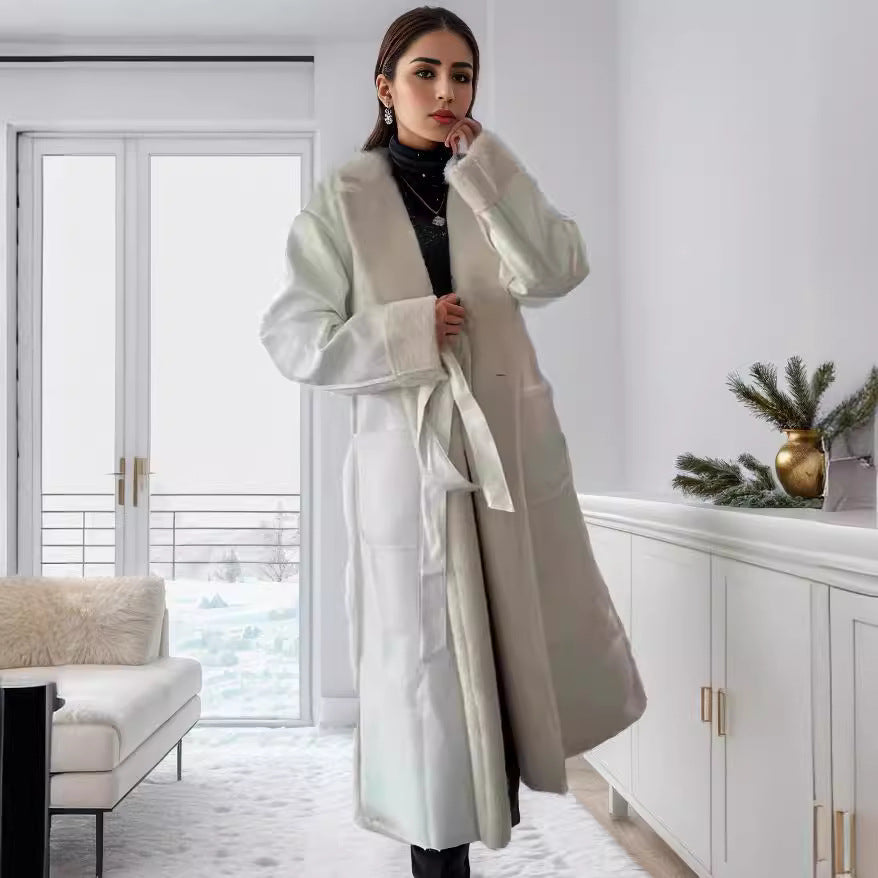 Dame högkvalitativ oversized kapp med mjukt teddyfoder Mirla-Eva Jonsson