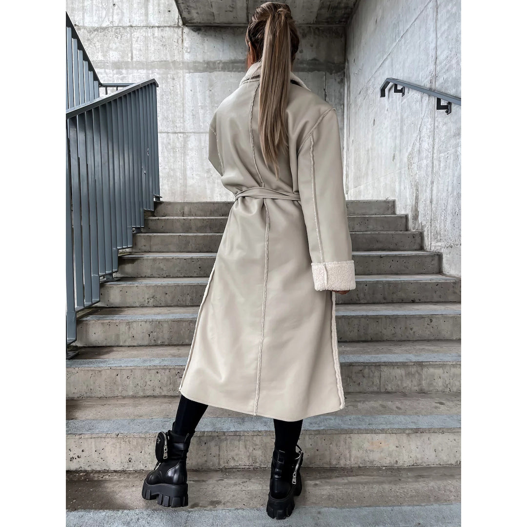Dame högkvalitativ oversized kapp med mjukt teddyfoder Mirla-Eva Jonsson