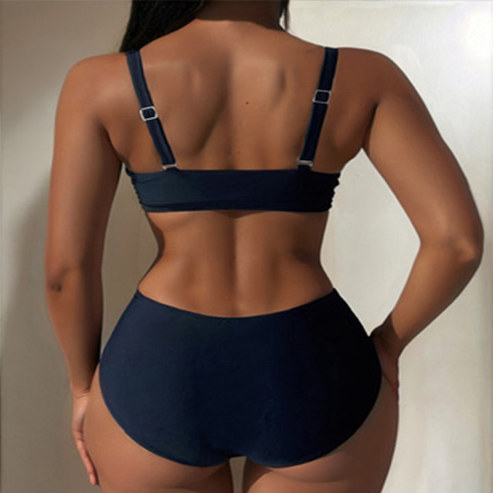 Dame högmidjad bikini med dekorativ ringdetalj Mirla-Eva Jonsson
