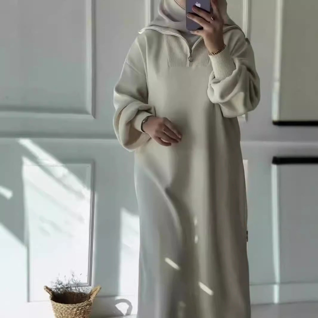 Dame hoodie-klänning med dragkedja och avslappnad passform Eva Jonsson-Eva Jonsson