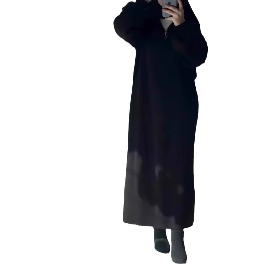 Dame hoodie-klänning med dragkedja och avslappnad passform Eva Jonsson-Eva Jonsson