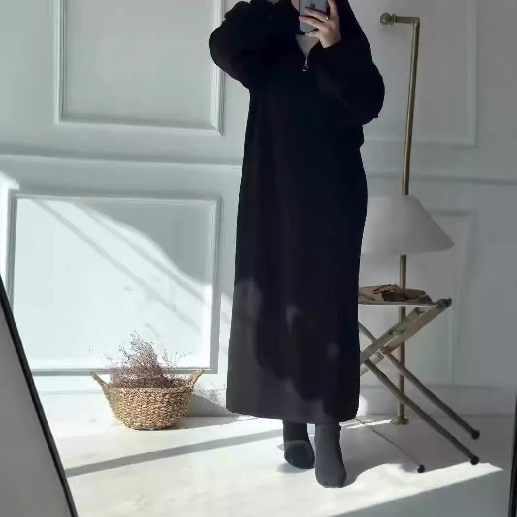 Dame hoodie-klänning med dragkedja och avslappnad passform Eva Jonsson-Eva Jonsson