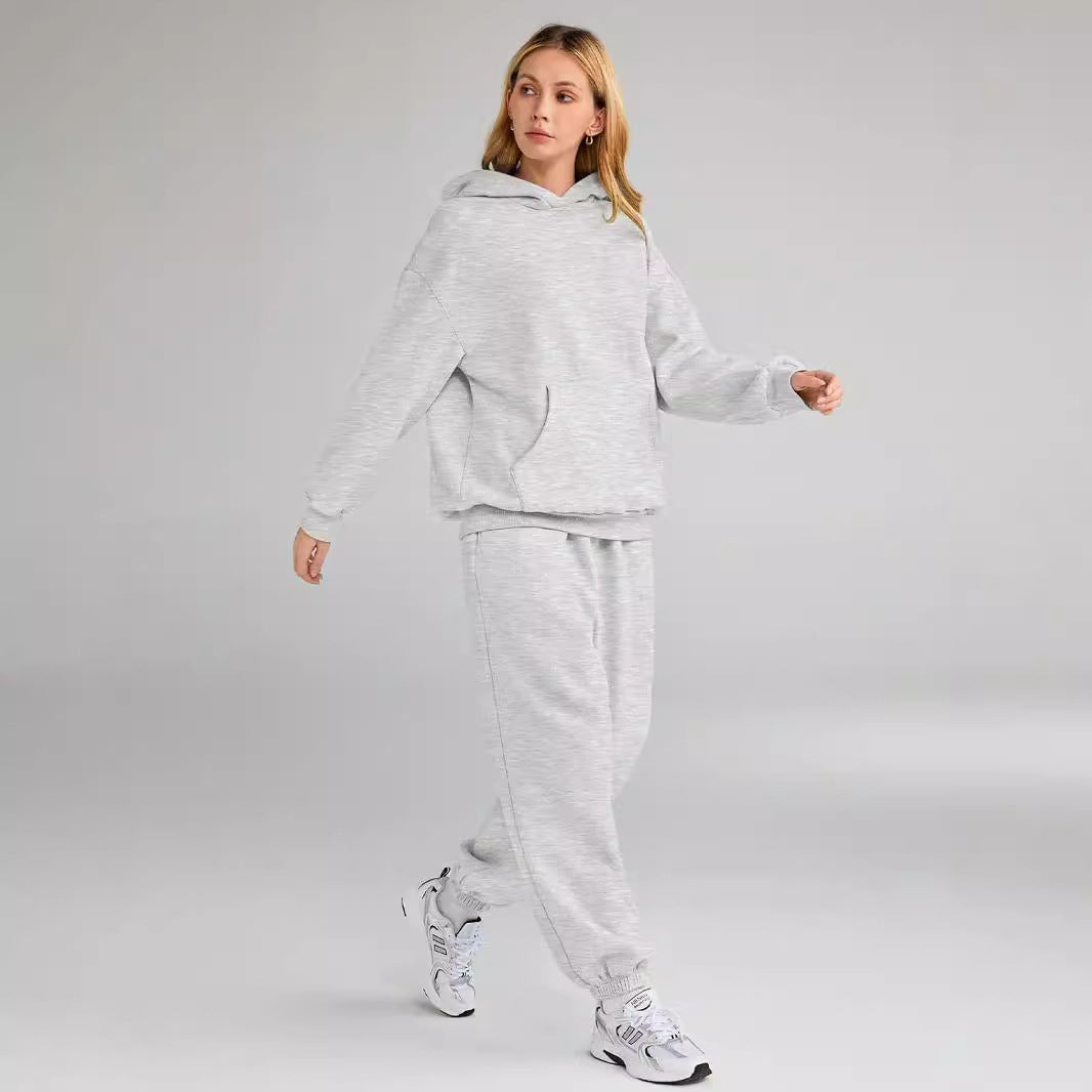 Dame hoodie matchande set med hög krage och elastiska muddar Mirla-Eva Jonsson