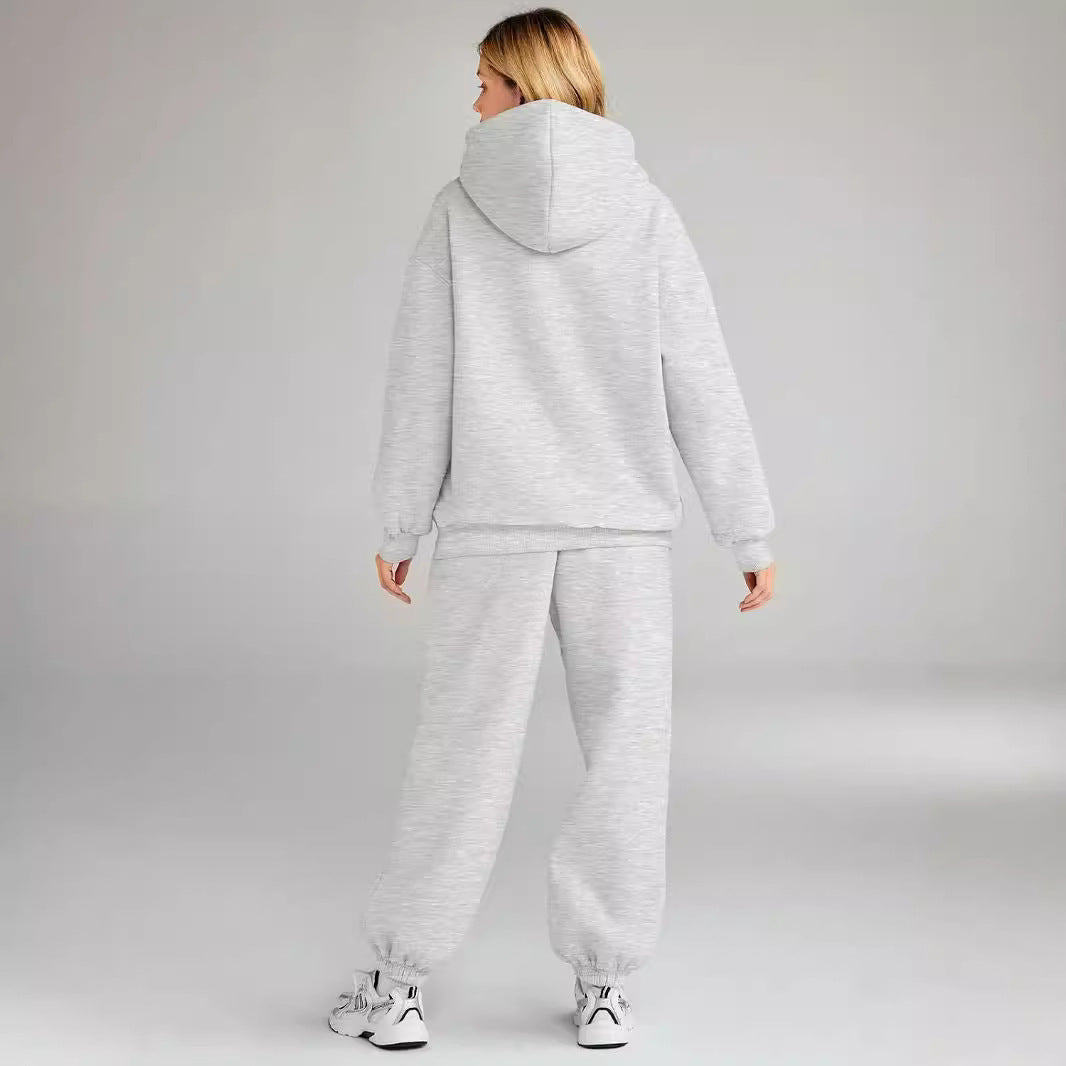 Dame hoodie matchande set med hög krage och elastiska muddar Mirla-Eva Jonsson