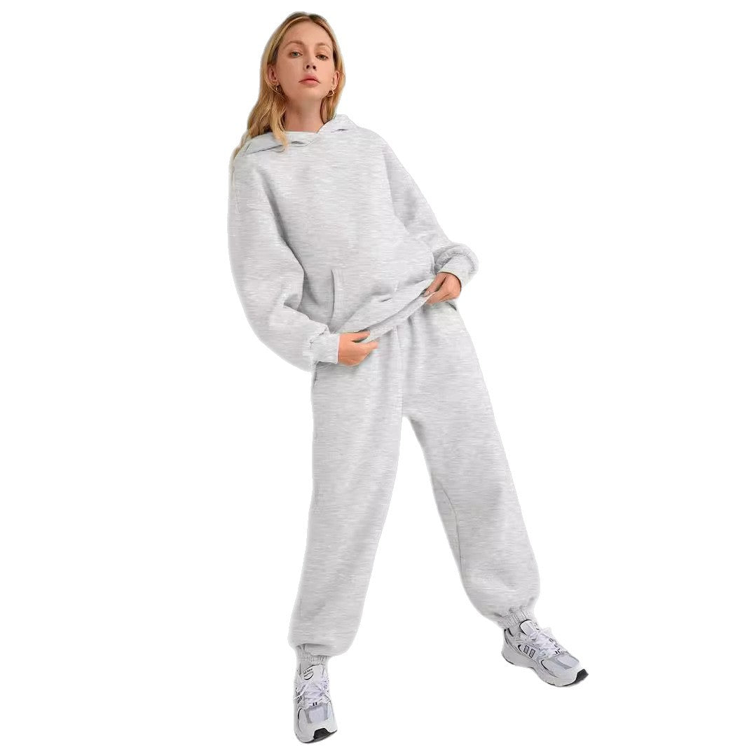 Dame hoodie matchande set med hög krage och elastiska muddar Mirla-Eva Jonsson