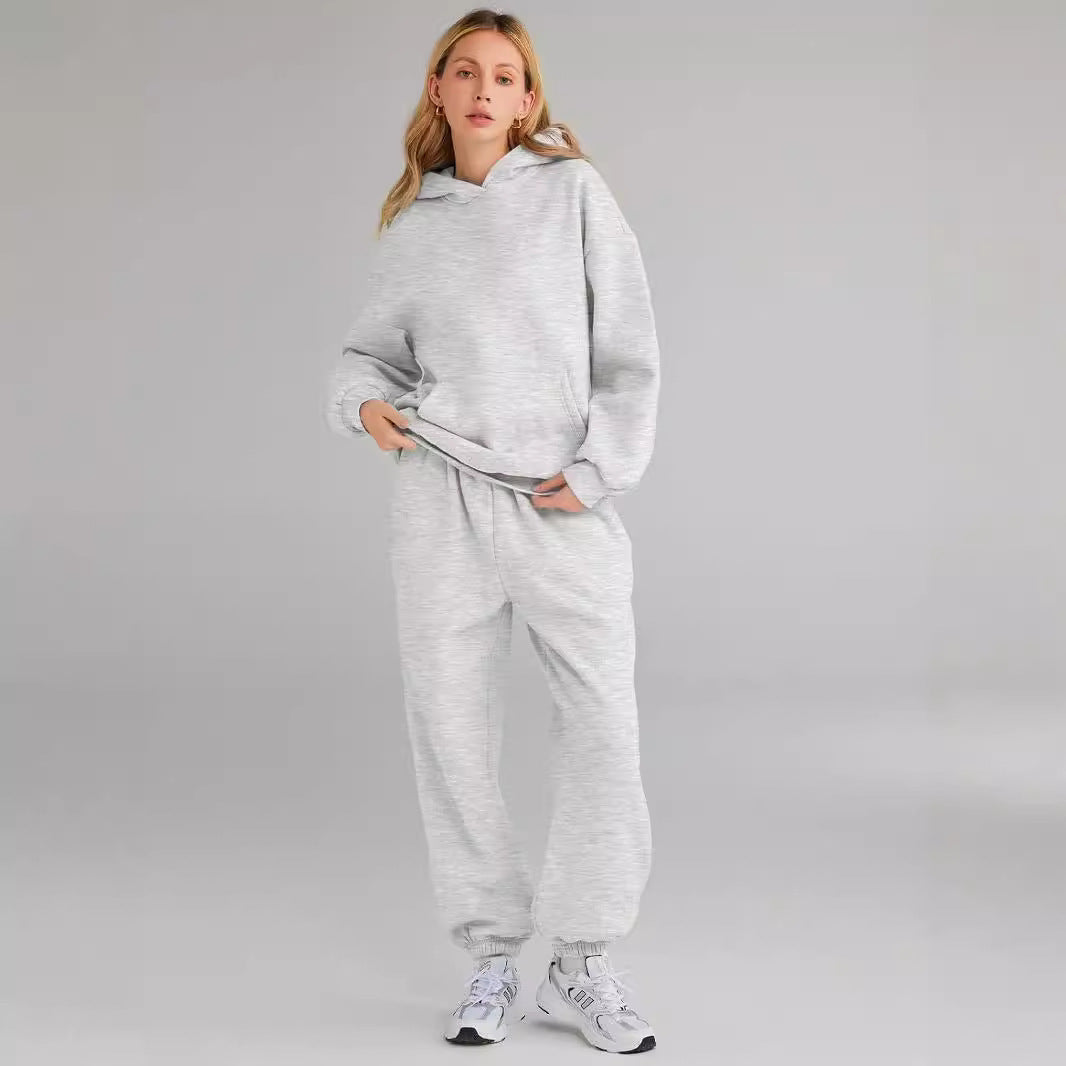 Dame hoodie matchande set med hög krage och elastiska muddar Mirla-Eva Jonsson