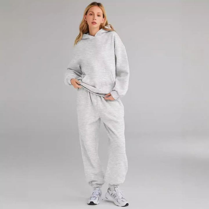 Dame hoodie matchande set med hög krage och elastiska muddar Mirla-Eva Jonsson