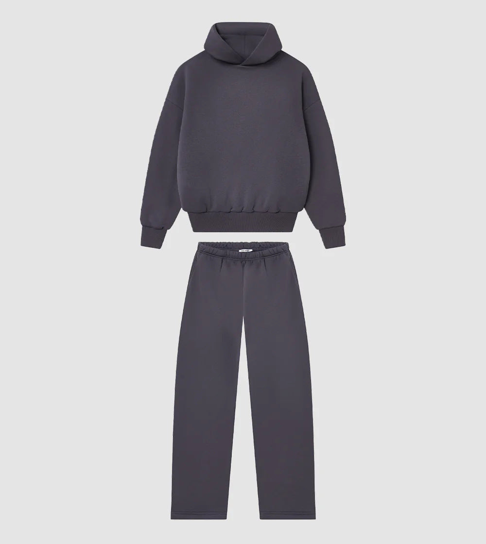 Dame hoodie- och joggingset med hög krage och elastisk midja Mirla-Eva Jonsson
