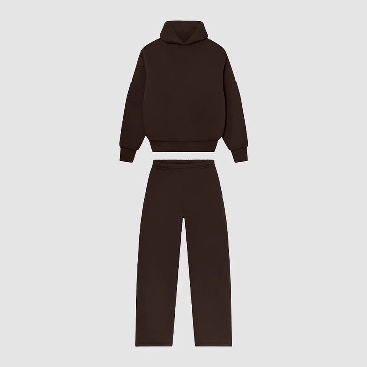 Dame hoodie- och joggingset med hög krage och elastisk midja Mirla-Eva Jonsson