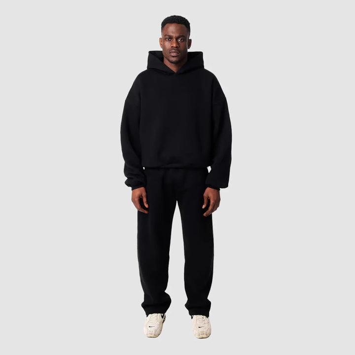 Dame hoodie- och joggingset med hög krage och elastisk midja Mirla-Eva Jonsson