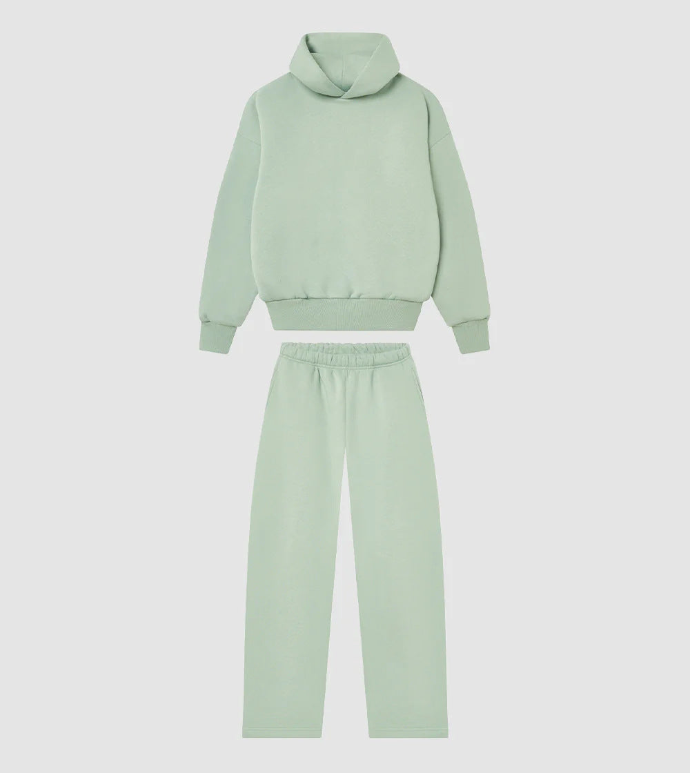 Dame hoodie- och joggingset med hög krage och elastisk midja Mirla-Eva Jonsson