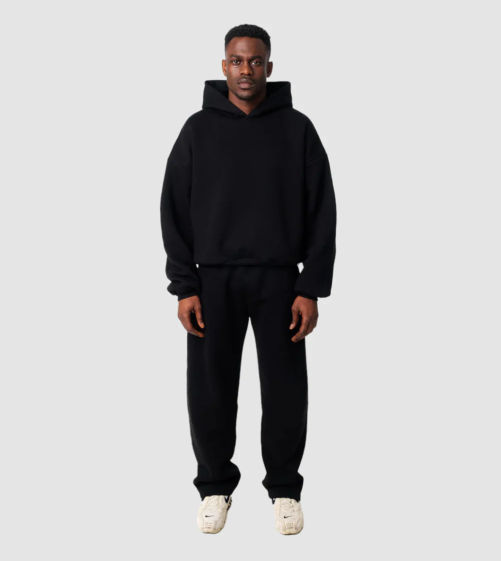 Dame hoodie- och joggingset med hög krage och elastisk midja Mirla-Eva Jonsson