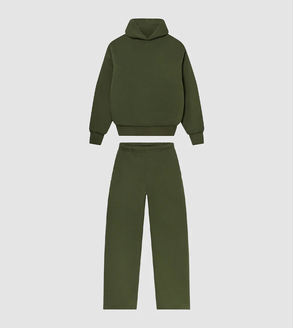 Dame hoodie- och joggingset med hög krage och elastisk midja Mirla-Eva Jonsson