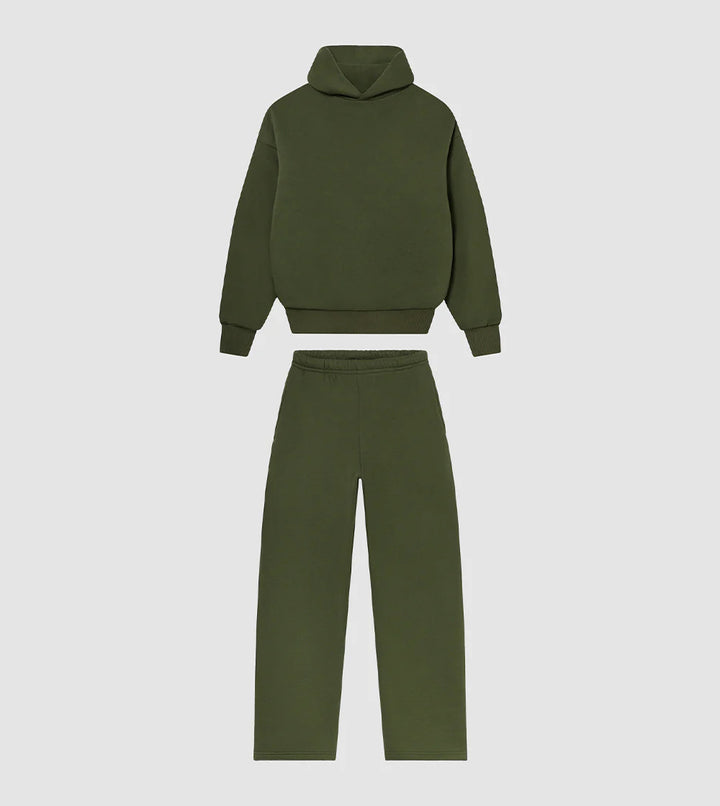 Dame hoodie- och joggingset med hög krage och elastisk midja Mirla-Eva Jonsson