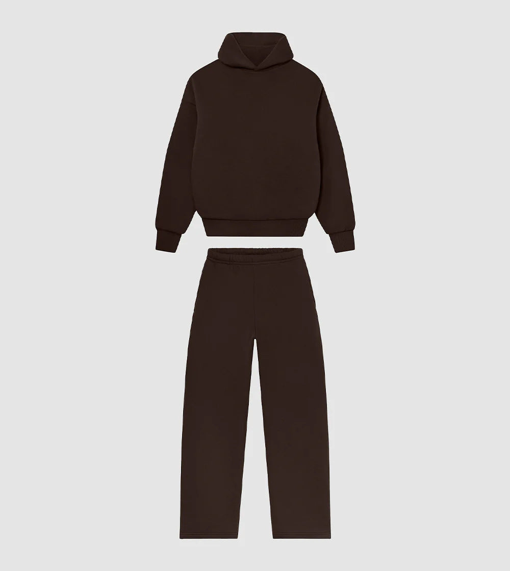 Dame hoodie- och joggingset med hög krage och elastisk midja Mirla-Eva Jonsson