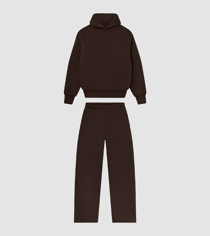 Dame hoodie- och joggingset med hög krage och elastisk midja Mirla-Eva Jonsson