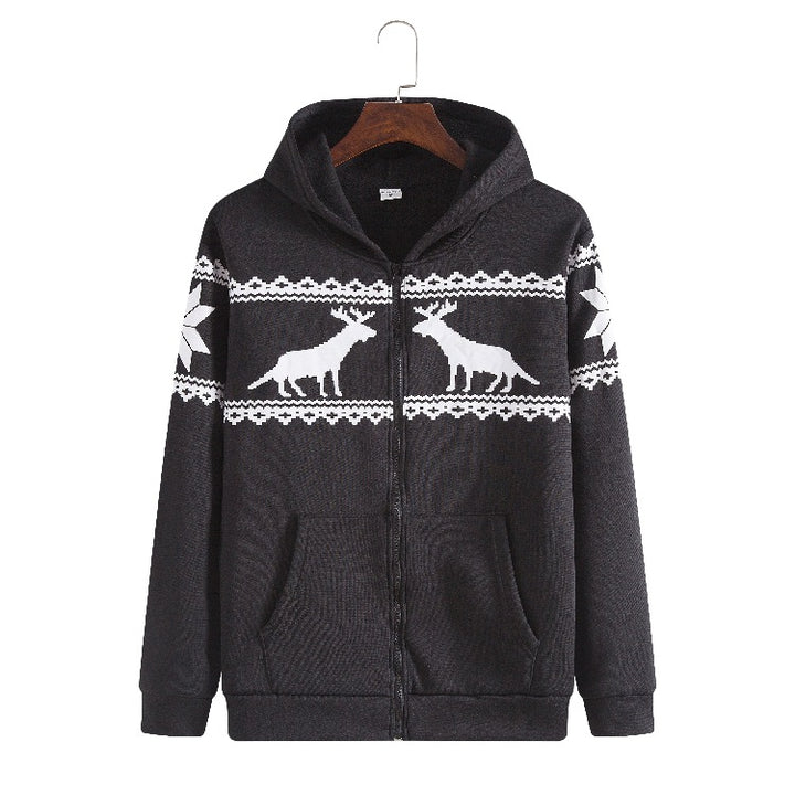 Dame hoodiejacka med djuriskt modernt design och praktiska framfickor Mirla-Eva Jonsson