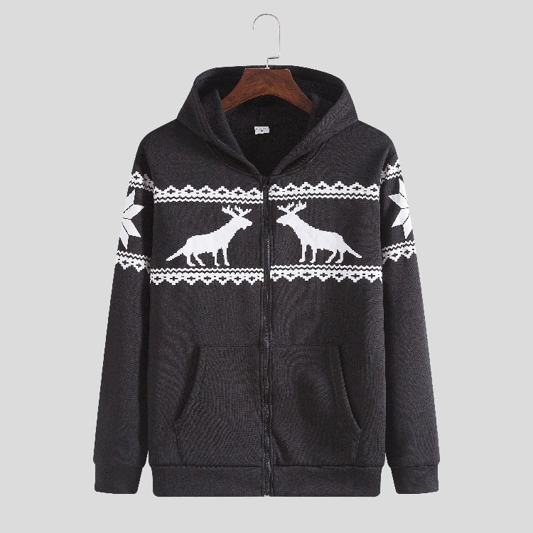 Dame hoodiejacka med djuriskt modernt design och praktiska framfickor Mirla-Eva Jonsson
