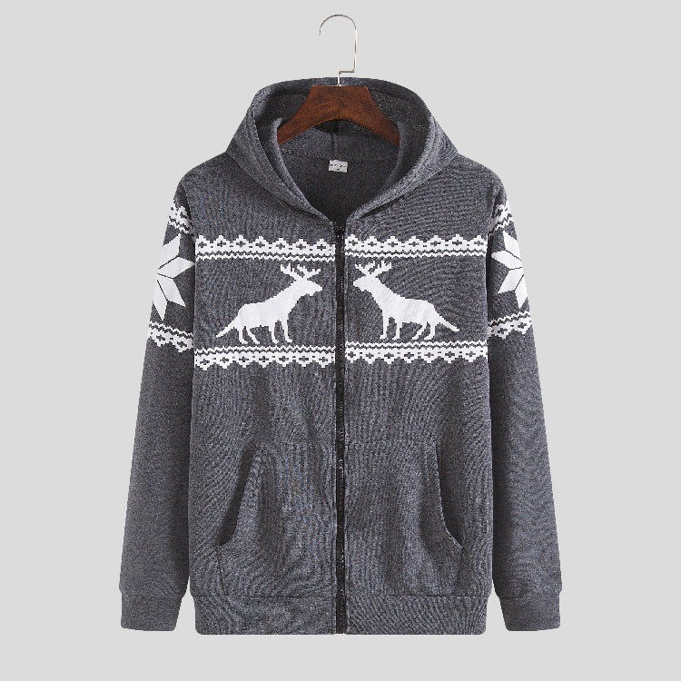 Dame hoodiejacka med djuriskt modernt design och praktiska framfickor Mirla-Eva Jonsson