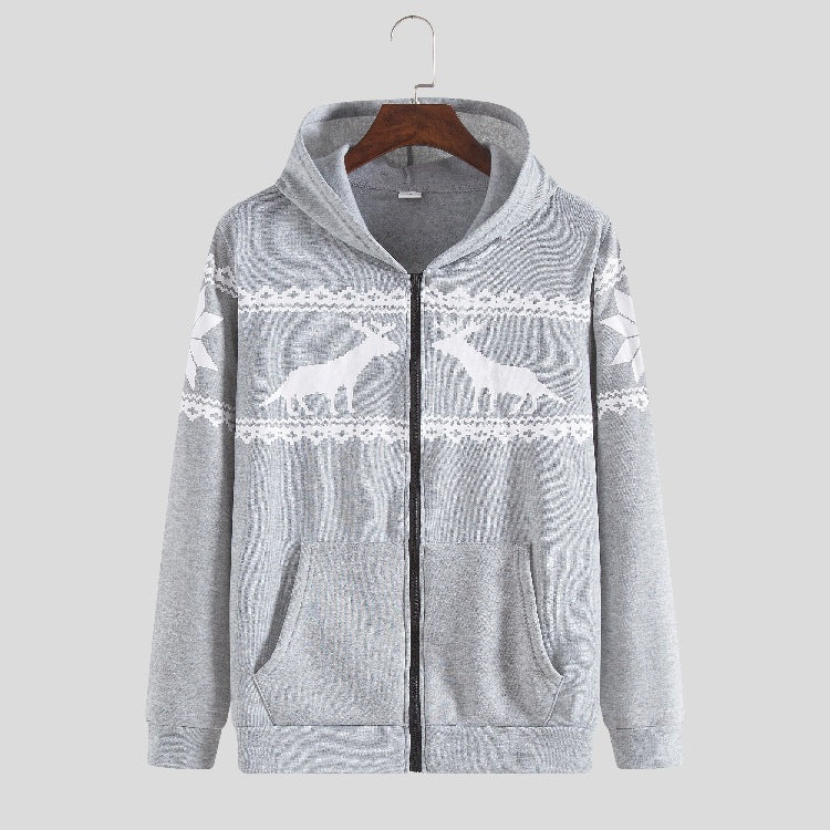 Dame hoodiejacka med djuriskt modernt design och praktiska framfickor Mirla-Eva Jonsson