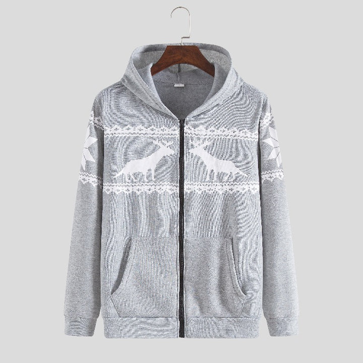 Dame hoodiejacka med djuriskt modernt design och praktiska framfickor Mirla-Eva Jonsson