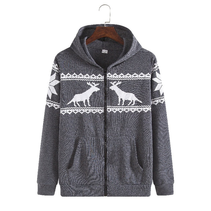 Dame hoodiejacka med djuriskt modernt design och praktiska framfickor Mirla-Eva Jonsson