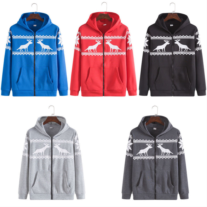 Dame hoodiejacka med djuriskt modernt design och praktiska framfickor Mirla-Eva Jonsson