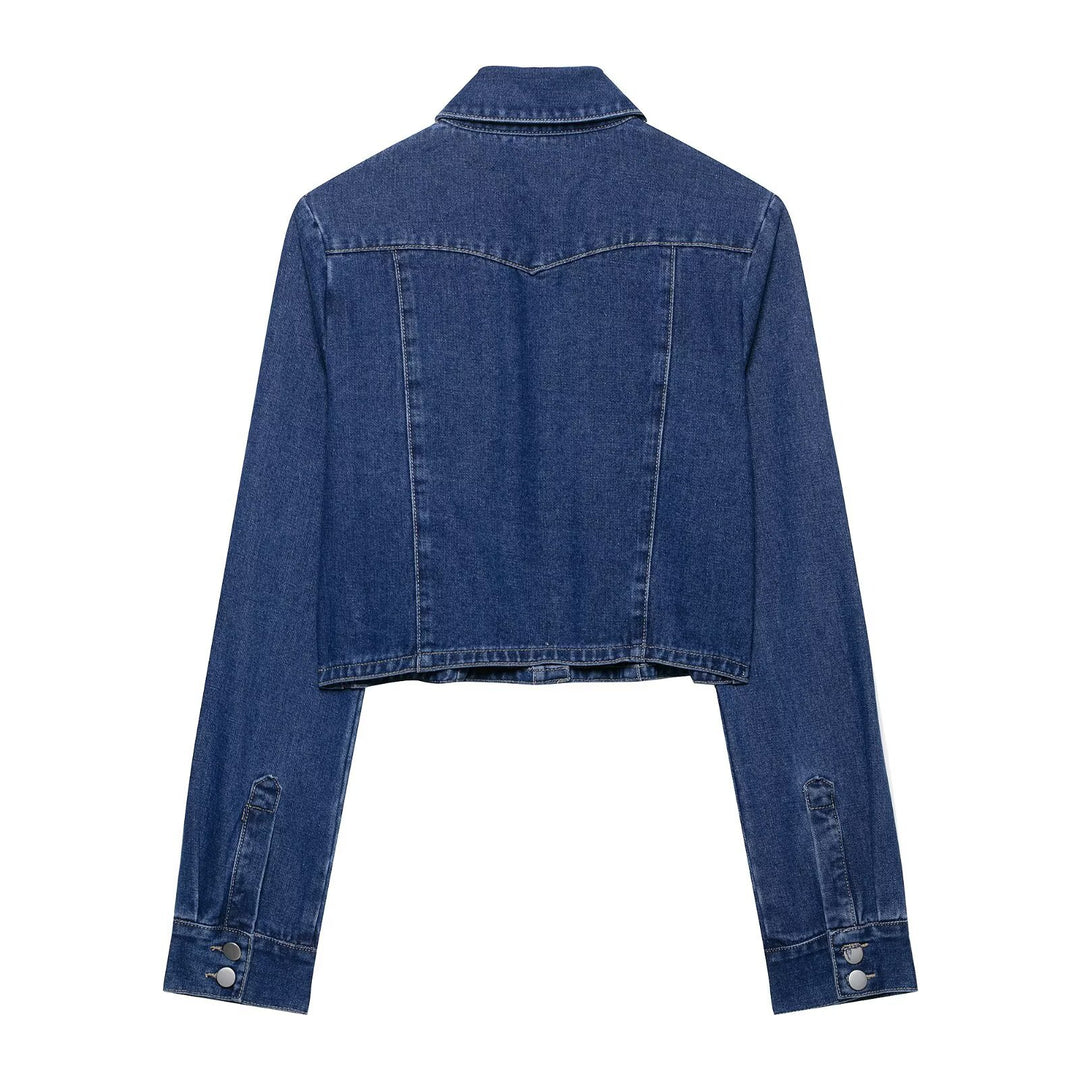 Dame jeansjacka i avslappnad cropped-stil Mirla-Eva Jonsson