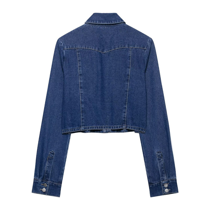 Dame jeansjacka i avslappnad cropped-stil Mirla-Eva Jonsson