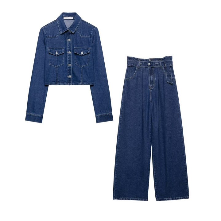 Dame jeansjacka i avslappnad cropped-stil Mirla-Eva Jonsson