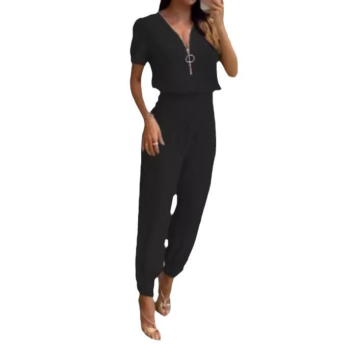 Dame jumpsuit med hög krage och sidodragkedja Mirla-Eva Jonsson