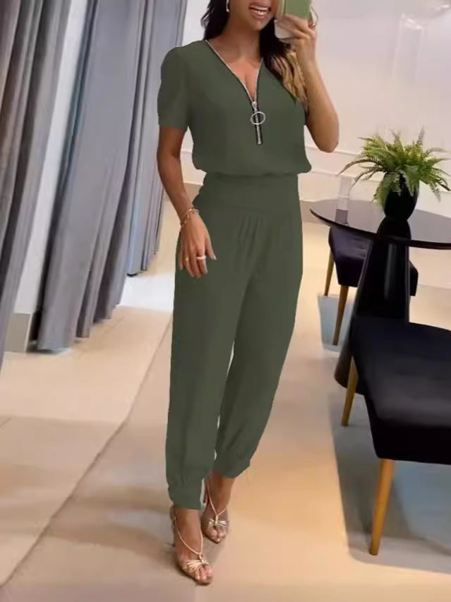 Dame jumpsuit med hög krage och sidodragkedja Mirla-Eva Jonsson