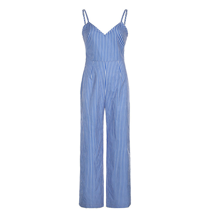 Dame jumpsuit med smala band och moderna ränder Mirla-Eva Jonsson