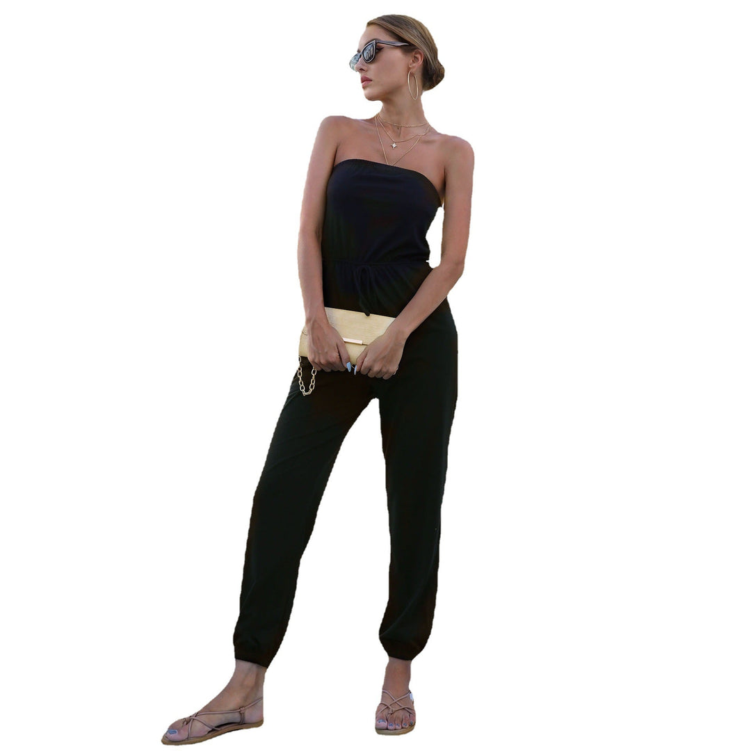 Dame jumpsuit med strapless snitt och elastisk midjebälte Mirla-Eva Jonsson