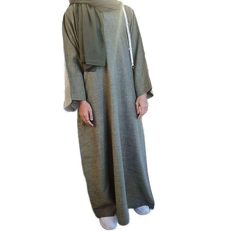 Dame kaftan-klänning med eleganta söm- och ärmdetaljer Mirla-Eva Jonsson