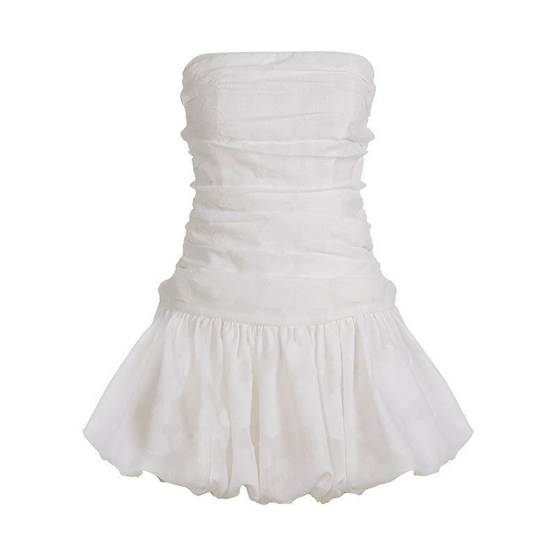 Dame kort, elegant ruffle topp Mirla-Eva Jonsson