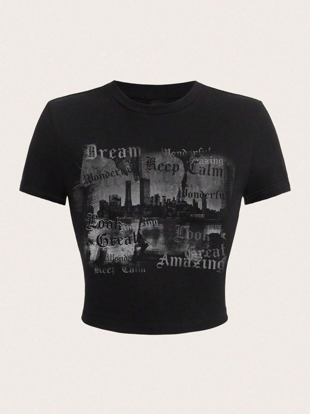 Dame kortärmad T-shirt med iögonfallande motorcykel-design Mirla-Eva Jonsson