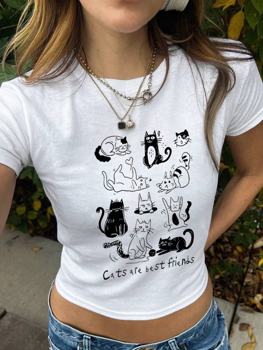 Dame kortärmad T-shirt med iögonfallande motorcykel-design Mirla-Eva Jonsson