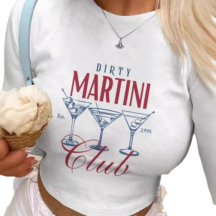 Dame kortärmad T-shirt med iögonfallande motorcykel-design Mirla-Eva Jonsson