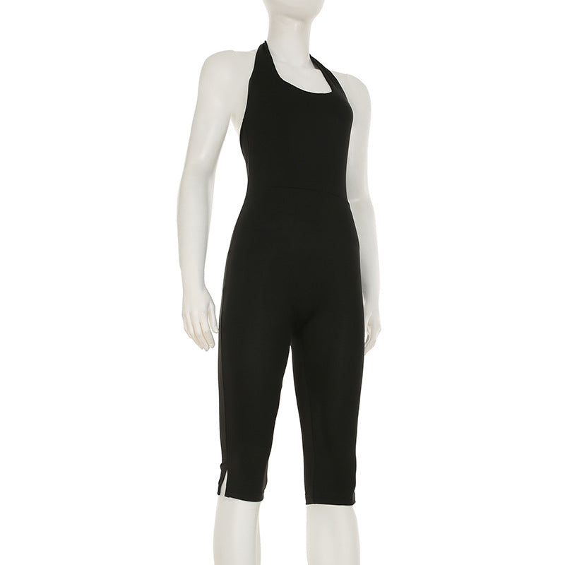 Dame kroppsnær jumpsuit med dyp ryggutskjæring og ren design Mirla-Eva Jonsson