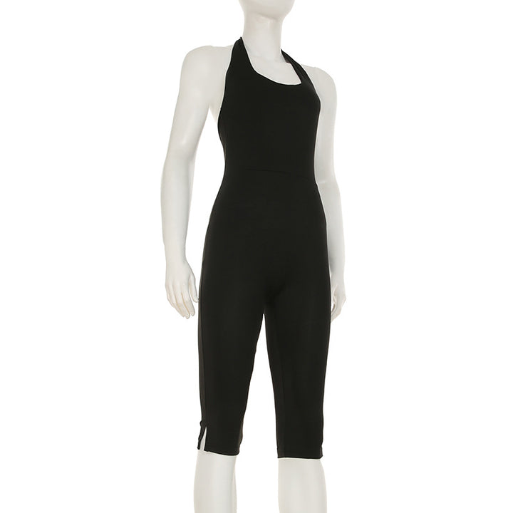 Dame kroppsnær jumpsuit med dyp ryggutskjæring og ren design Mirla-Eva Jonsson